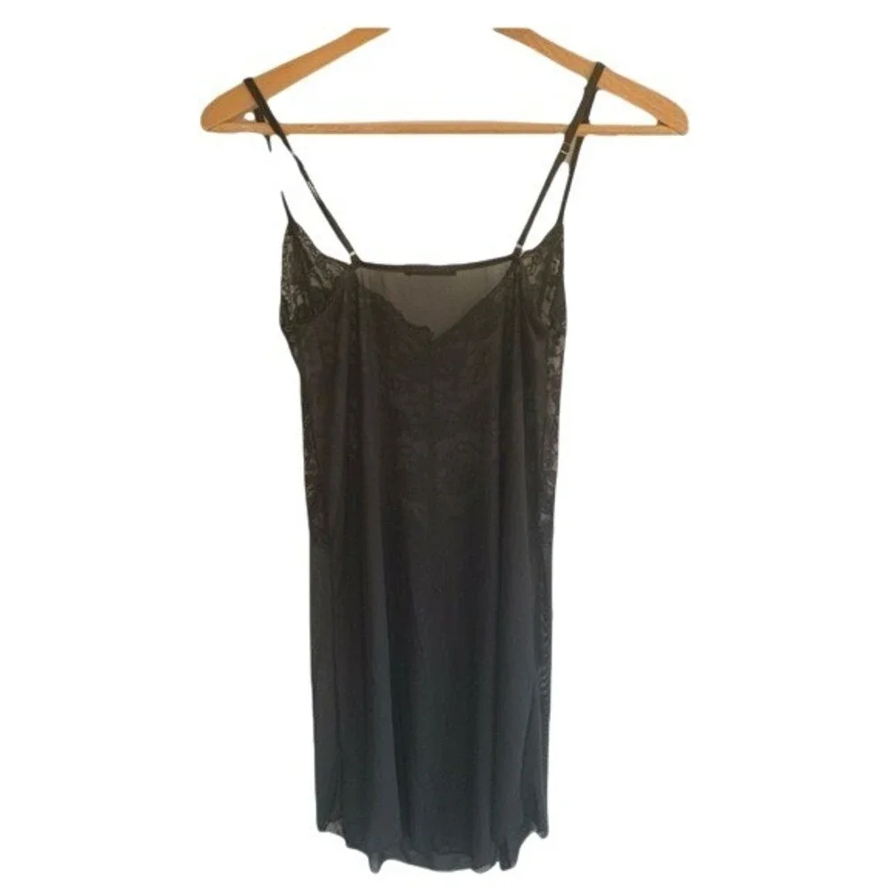Avidlove Babydoll Chemise Womens Medium Black Lace Gothic Coquette Boudoir